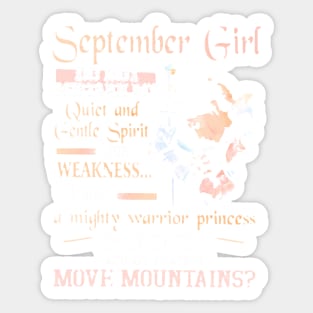 September Girl Child Of God Sticker